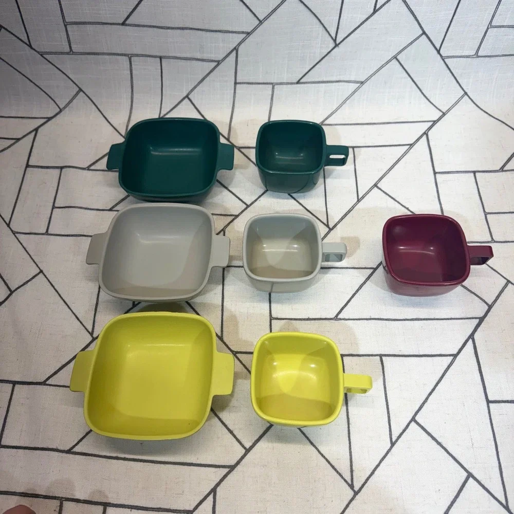 Arrowhead Melmac Dinnerware Set Mixed MCM Green Yellow Gray Burgundy 7pc